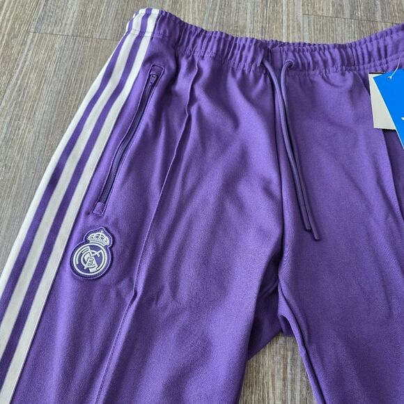 Adidas Real Madrid Terrace Icons Men's Track Pants Medium M Purple White JF2579 - Picture 11 of 16
